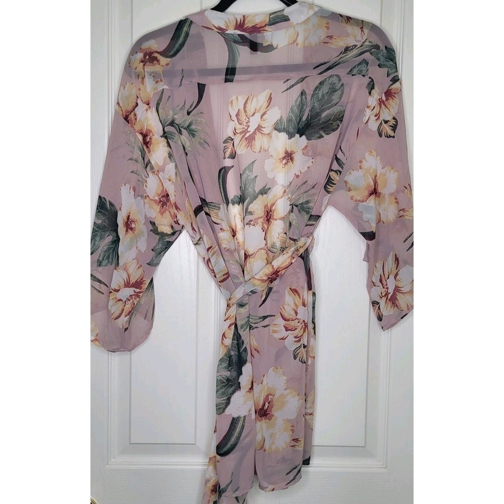 Derek Heart Floral Kimono Cover Up Women's Small ***Broken Belt Loop - Picture 2 of 7